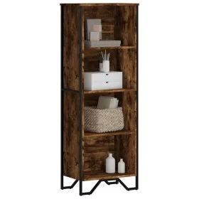 Estantería madera de ingeniería roble ahumado 50x31x137,5 cm de , Librerías y estanterías - Ref: Foro24-848611, Precio: 59,73...