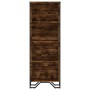 Estantería madera de ingeniería roble ahumado 50x31x137,5 cm de , Librerías y estanterías - Ref: Foro24-848611, Precio: 60,45...