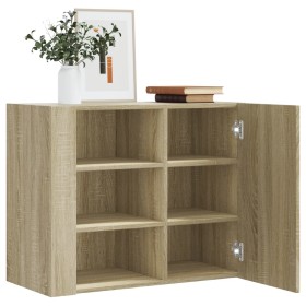 Armario de pared madera de ingeniería roble Sonoma 75x35x60 cm de , Estantes y estanterías - Ref: Foro24-848425, Precio: 72,8...