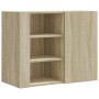 Armario de pared madera de ingeniería roble Sonoma 75x35x60 cm de , Estantes y estanterías - Ref: Foro24-848425, Precio: 72,8...