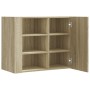 Armario de pared madera de ingeniería roble Sonoma 75x35x60 cm de , Estantes y estanterías - Ref: Foro24-848425, Precio: 72,8...