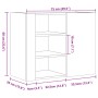 Armario de pared madera de ingeniería roble ahumado 75x35x60 cm de , Estantes y estanterías - Ref: Foro24-848427, Precio: 67,...