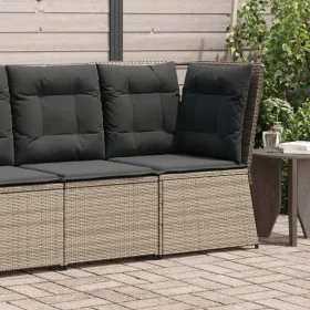 Graues Gartenecksofa mit Kissen aus synthetischem Rattan von , Outdoor-Sofas - Ref: Foro24-368984, Preis: 119,26 €, Rabatt: %