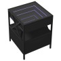 Mesita de noche con Infinity LED negra 40x40x51 cm de , Mesas de centro - Ref: Foro24-847717, Precio: 80,92 €, Descuento: %