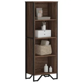 Estantería de madera de ingeniería marrón roble 50x31x137,5 cm de , Librerías y estanterías - Ref: Foro24-848613, Precio: 61,...