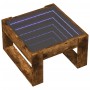 Mesa de centro con Infinity LED roble ahumado 50x53x30 cm de , Mesas de centro - Ref: Foro24-847627, Precio: 75,63 €, Descuen...