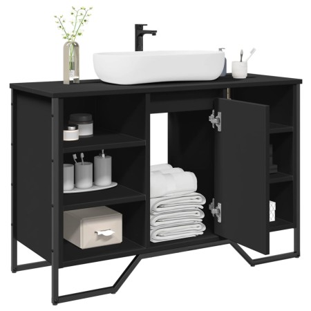 Armario de lavabo de baño madera ingeniería negro 91x35x60 cm de , Muebles de baño - Ref: Foro24-848664, Precio: 107,88 €, De...