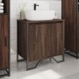 Armario lavabo baño madera ingeniería marrón roble 60x35x60 cm de , Muebles de baño - Ref: Foro24-848658, Precio: 56,94 €, De...
