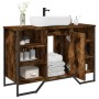 Armario lavabo baño madera ingeniería roble ahumado 91x35x60 cm de , Muebles de baño - Ref: Foro24-848666, Precio: 92,73 €, D...