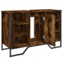 Armario lavabo baño madera ingeniería roble ahumado 91x35x60 cm de , Muebles de baño - Ref: Foro24-848666, Precio: 92,73 €, D...