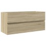 Set de muebles de baño 2 pzas cerámica y madera de ingeniería de , Muebles de baño - Ref: Foro24-3307661, Precio: 301,46 €, D...