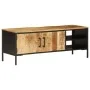 Mueble de TV madera maciza de mango rugosa 110x35x40 cm de , Almacenamiento para CD y DVD - Ref: Foro24-376044, Precio: 206,6...