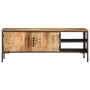Mueble de TV madera maciza de mango rugosa 110x35x40 cm de , Almacenamiento para CD y DVD - Ref: Foro24-376044, Precio: 210,6...