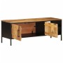 Mueble de TV madera maciza de mango rugosa 110x35x40 cm de , Almacenamiento para CD y DVD - Ref: Foro24-376044, Precio: 210,6...