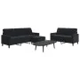 Juego de sofás con cojines 3 piezas terciopelo negro de , Sofás - Ref: Foro24-3278406, Precio: 521,93 €, Descuento: %