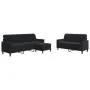 Juego de sofás con cojines 3 piezas terciopelo negro de , Sofás - Ref: Foro24-3278406, Precio: 521,93 €, Descuento: %