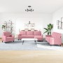 Juego de sofás con cojines 4 piezas terciopelo rosa de , Sofás - Ref: Foro24-3278444, Precio: 796,93 €, Descuento: %