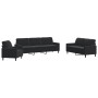 Juego de sofás con cojines 4 piezas terciopelo negro de , Sofás - Ref: Foro24-3278446, Precio: 695,79 €, Descuento: %