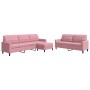 Juego de sofás con cojines 3 piezas terciopelo rosa de , Sofás - Ref: Foro24-3278484, Precio: 636,19 €, Descuento: %