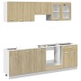 Set muebles de cocina 8 pzas madera de ingeniería roble Sonoma de , Armarios de cocina - Ref: Foro24-3307656, Precio: 493,20 ...