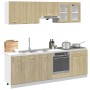 Set muebles de cocina 8 pzas madera de ingeniería roble Sonoma de , Armarios de cocina - Ref: Foro24-3307656, Precio: 493,20 ...