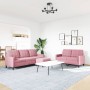 Juego de sofás con cojines 3 piezas terciopelo rosa de , Sofás - Ref: Foro24-3278404, Precio: 609,94 €, Descuento: %