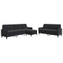 Juego de sofás con cojines 3 piezas terciopelo negro de , Sofás - Ref: Foro24-3278486, Precio: 522,09 €, Descuento: %