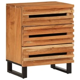 Mesita de noche madera maciza de acacia 50x34x62 cm de , Mesitas de noche - Ref: Foro24-377482, Precio: 99,56 €, Descuento: %