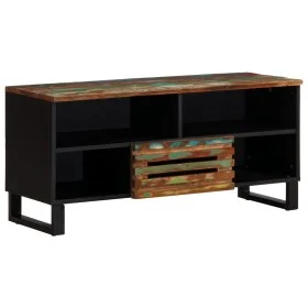 Mueble de TV madera maciza de acacia 100x34x46 cm de , Almacenamiento para CD y DVD - Ref: Foro24-377518, Precio: 71,77 €, De...