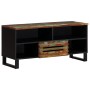 Mueble de TV madera maciza de acacia 100x34x46 cm de , Almacenamiento para CD y DVD - Ref: Foro24-377518, Precio: 72,43 €, De...