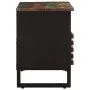Mueble de TV madera maciza de acacia 100x34x46 cm de , Almacenamiento para CD y DVD - Ref: Foro24-377518, Precio: 71,77 €, De...