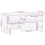 Mueble de TV madera maciza de acacia 100x34x46 cm de , Almacenamiento para CD y DVD - Ref: Foro24-377518, Precio: 72,43 €, De...