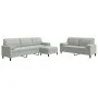 Juego de sofás con cojines 3 piezas terciopelo gris claro de , Sofás - Ref: Foro24-3278501, Precio: 552,95 €, Descuento: %