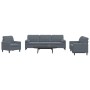 Juego de sofás con cojines 3 piezas terciopelo gris oscuro de , Sofás - Ref: Foro24-3278452, Precio: 611,87 €, Descuento: %