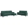 Juego de sofás con cojines 3 piezas terciopelo verde oscuro by , Sofas - Ref: Foro24-3278503, Price: 640,94 €, Discount: %