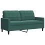 Juego de sofás con cojines 3 piezas terciopelo verde oscuro by , Sofas - Ref: Foro24-3278503, Price: 640,94 €, Discount: %