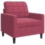 Juego de sofás con cojines 3 piezas terciopelo rojo tinto de , Sofás - Ref: Foro24-3278375, Precio: 665,75 €, Descuento: %