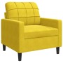 Juego de sofás con cojines 3 piezas terciopelo amarillo de , Sofás - Ref: Foro24-3278377, Precio: 695,47 €, Descuento: %