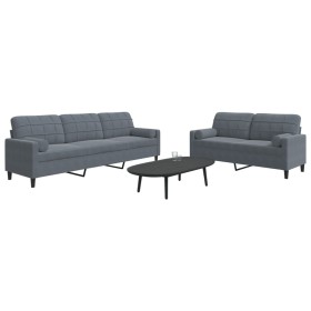 Juego de sofás con cojines 2 piezas terciopelo gris oscuro de , Sofás - Ref: Foro24-3278492, Precio: 475,70 €, Descuento: %