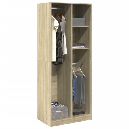 Armario de madera de ingeniería roble Sonoma 80x50x200 cm de , Armarios roperos - Ref: Foro24-3307758, Precio: 161,21 €, Desc...