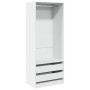 Armario de madera de ingeniería blanco 80x50x200 cm de , Armarios roperos - Ref: Foro24-3307747, Precio: 195,64 €, Descuento: %