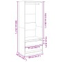Armario de madera de ingeniería blanco 80x50x200 cm de , Armarios roperos - Ref: Foro24-3307747, Precio: 195,64 €, Descuento: %