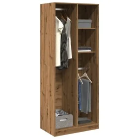 Armario de madera de ingeniería roble artesanal 80x50x200 cm de , Armarios roperos - Ref: Foro24-3307764, Precio: 136,85 €, D...