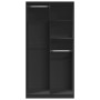 Armario de madera contrachapada negro 100x50x200 cm de , Armarios roperos - Ref: Foro24-3307766, Precio: 190,30 €, Descuento: %