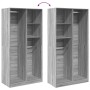 Armario de madera contrachapada gris Sonoma 100x50x200 cm de , Armarios roperos - Ref: Foro24-3307770, Precio: 156,82 €, Desc...