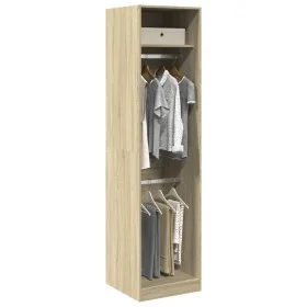 Armario de madera contrachapada color roble 50x50x200 cm de , Armarios roperos - Ref: Foro24-3307785, Precio: 126,63 €, Descu...