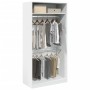 Armario de madera contrachapada blanco 100x50x200 cm de , Armarios roperos - Ref: Foro24-3307801, Precio: 213,44 €, Descuento: %