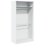 Armario de madera contrachapada blanco 100x50x200 cm de , Armarios roperos - Ref: Foro24-3307801, Precio: 213,44 €, Descuento: %