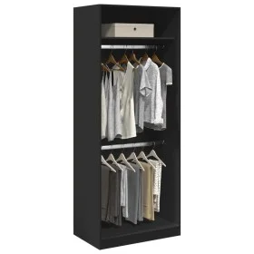 Armario de madera de ingeniería negro 80x50x200 cm de , Armarios roperos - Ref: Foro24-3307793, Precio: 153,52 €, Descuento: %