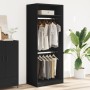 Armario de madera de ingeniería negro 80x50x200 cm de , Armarios roperos - Ref: Foro24-3307793, Precio: 153,88 €, Descuento: %